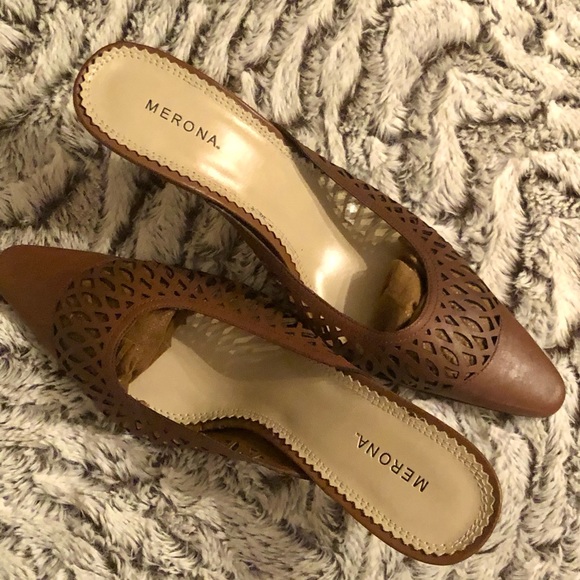 Caramel Merona Mules - Picture 1 of 3